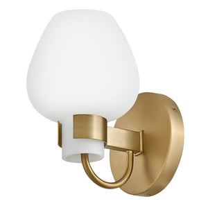Rumba 5" One Light Small Sconce, Heritage Brass