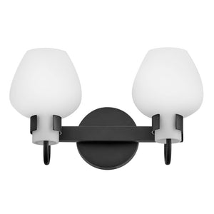 Rumba 15" Two Lights Small Vanity, Black