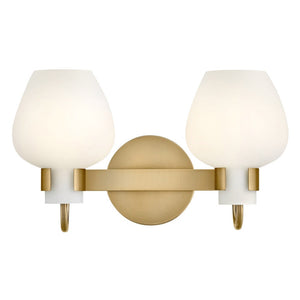 Rumba 15" Two Lights Small Vanity, Heritage Brass