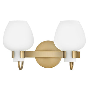 Rumba 15" Two Lights Small Vanity, Heritage Brass
