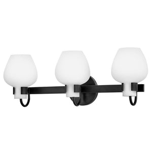 Rumba 24" Three Lights Medium Vanity, Black
