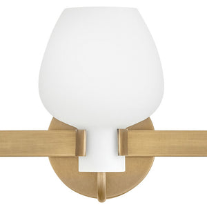 Rumba 24" Three Lights Medium Vanity, Heritage Brass