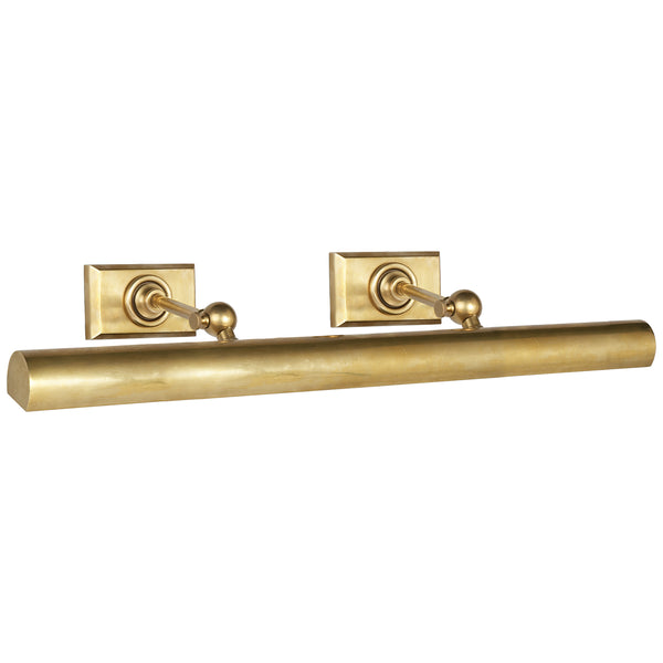 Cabinet Maker 24" Two Light Picture Light, Hand-Rubbed Antique Brass