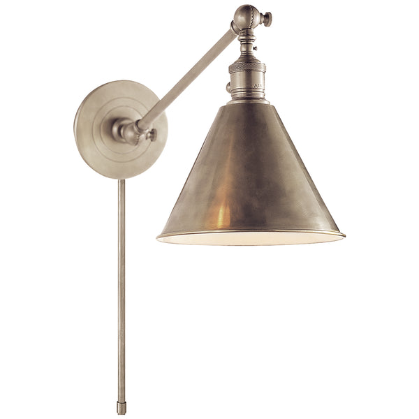 Boston 7.25" One Light Wall Sconce, Antique Nickel