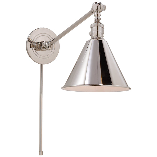 Boston 7.25" One Light Wall Sconce, Polished Nickel