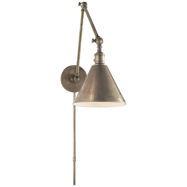Boston 7.25" One Light Wall Sconce, Antique Nickel