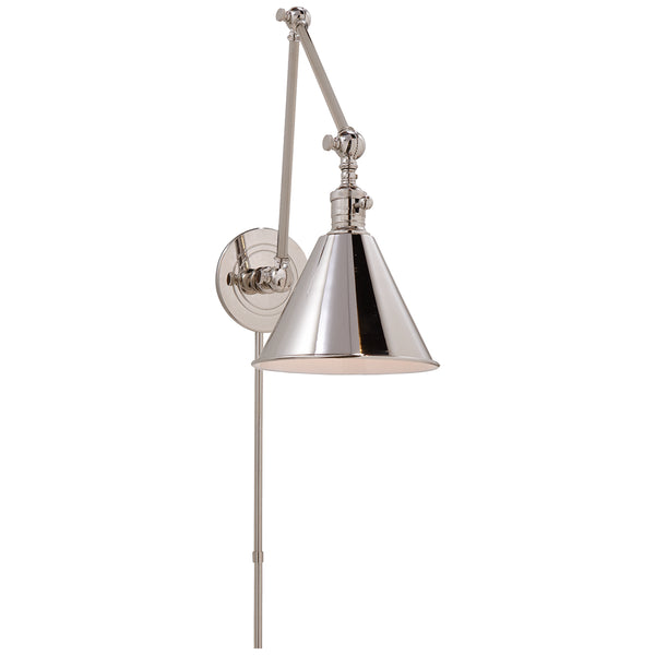 Boston 7.25" One Light Wall Sconce, Polished Nickel