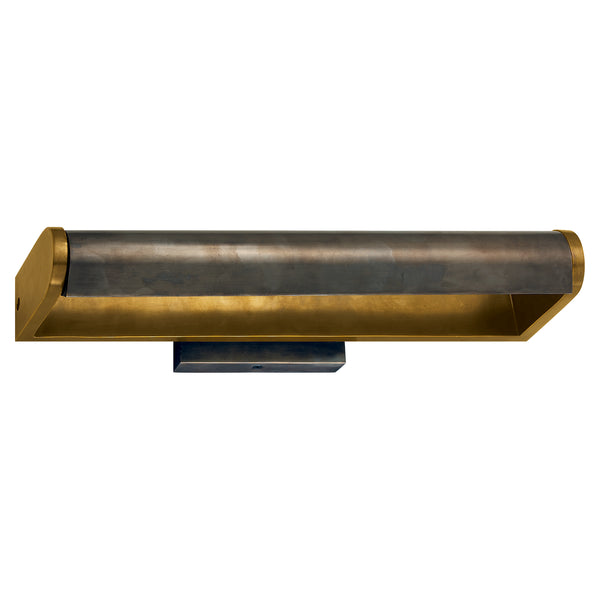 David 18" Two Light Wall Sconce, Hand-Rubbed Antique Brass and Bronze Shade