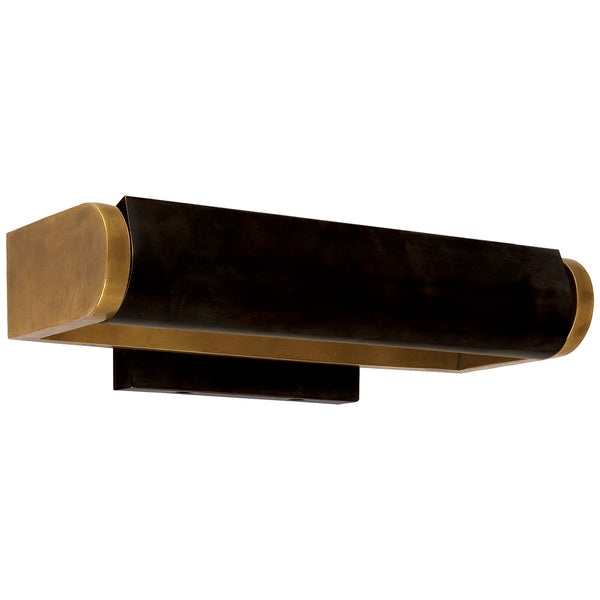 David 12" One Light Wall Sconce, Hand-Rubbed Antique Brass and Bronze Shade