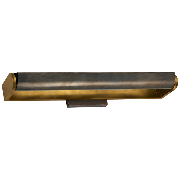 David 24" Three Light Wall Sconce, Antique Brass with Bronze