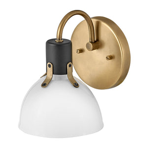 Gliss 6" One Light Small Vanity, Heritage Brass