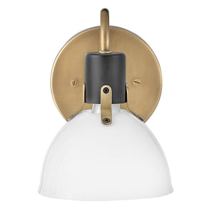 Gliss 6" One Light Small Vanity, Heritage Brass
