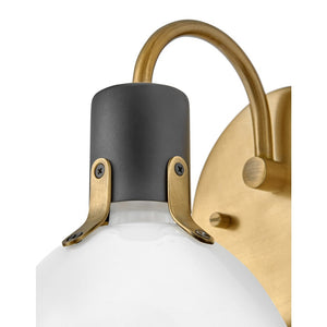 Gliss 6" One Light Small Vanity, Heritage Brass