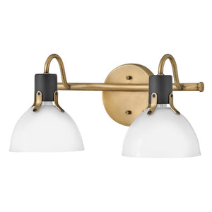 Gliss 18" Two Lights Small Vanity, Heritage Brass