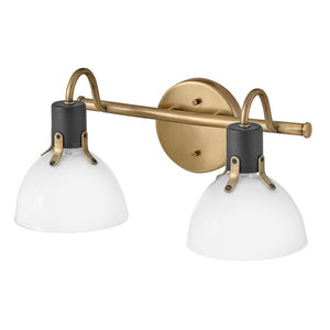 Gliss 18" Two Lights Small Vanity, Heritage Brass