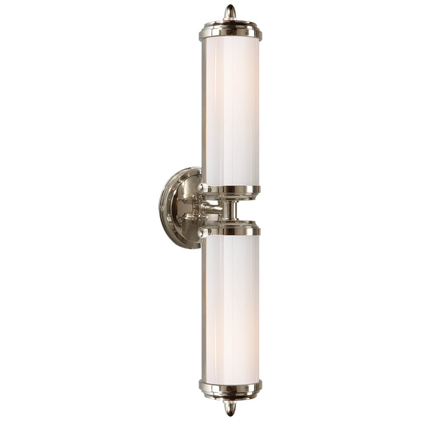 Merchant 3.75" Two Light Bath Sconce, Polished Nickel
