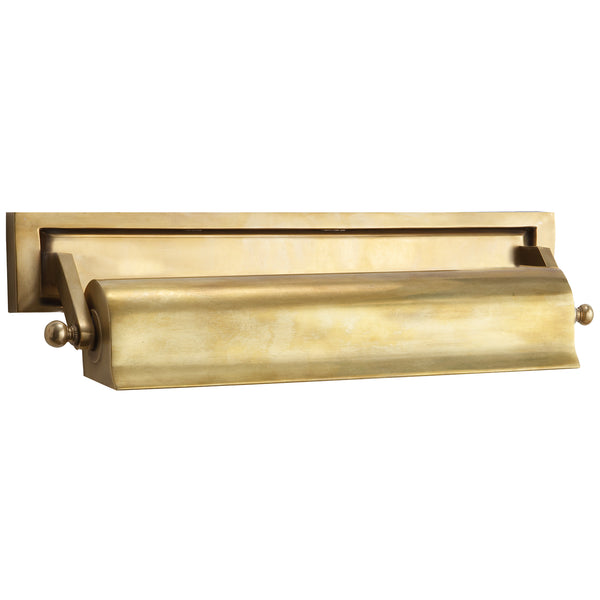 Library Picture Light 17.5" Two Light Picture Light, Hand-Rubbed Antique Brass