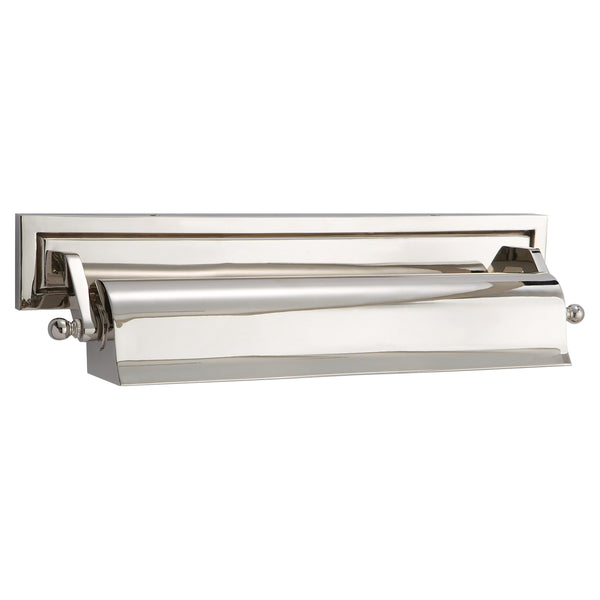 Library Picture Light 17.5" Two Light Picture Light, Polished Nickel