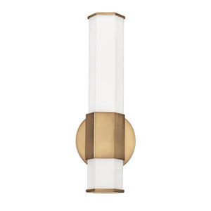 Chime 5" Medium LED Sconce, Heritage Brass