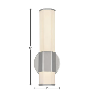 Chime 5" Medium LED Sconce, Polished Nickel