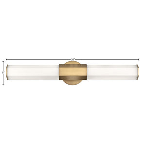 Chime 26" Large LED Vanity, Heritage Brass