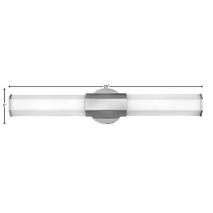 Chime 26" Large LED Vanity, Polished Nickel