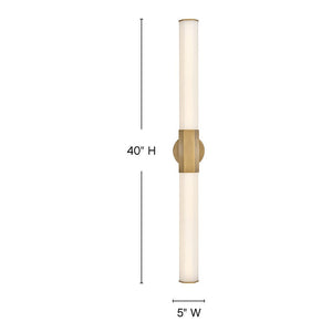 Chime 5" Extra Large LED Vanity, Heritage Brass