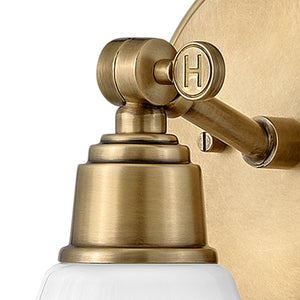 Relic 6" One Light Medium Adjustable Vanity, Heritage Brass