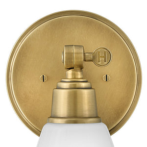 Relic 6" One Light Medium Adjustable Vanity, Heritage Brass