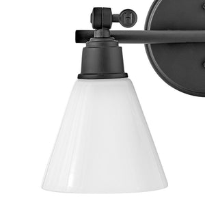 Relic 16" Two Lights Small Adjustable Vanity, Black