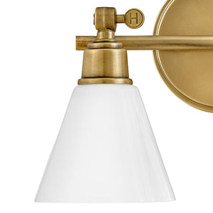 Relic 16" Two Lights Small Adjustable Vanity, Heritage Brass