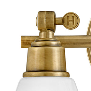 Relic 16" Two Lights Small Adjustable Vanity, Heritage Brass