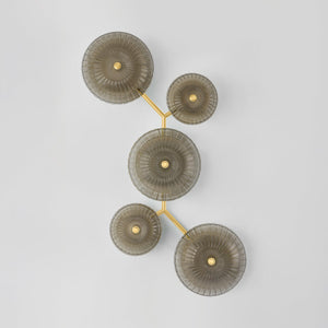 Rynora 21" Five Lights Wall Sconce, Vintage Polished Brass