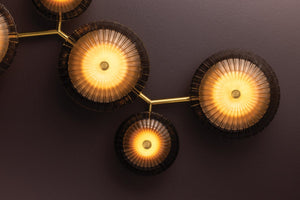 Rynora 21" Five Lights Wall Sconce, Vintage Polished Brass