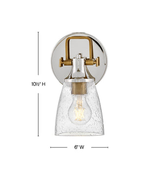 Solstice 6" One Light Medium Vanity, Polished Nickel