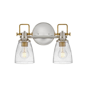 Solstice 14" Two Lights Small Vanity, Polished Nickel