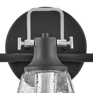 Solstice 24" Three Lights Medium Vanity, Black / Chrome Accents