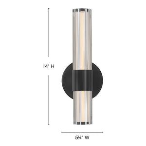 Maelstrom 5" Medium LED Sconce, Black