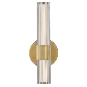 Maelstrom 5" Medium LED Sconce, Lacquered Brass