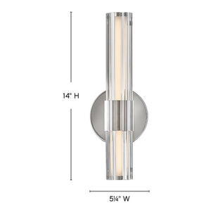 Maelstrom 5" Medium LED Sconce, Polished Nickel