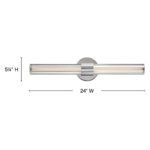Maelstrom 24" Medium LED Vanity, Polished Nickel