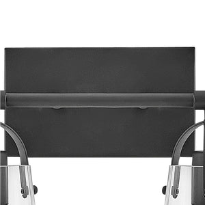 Asterism 14" Two Lights Small Vanity, Black / Clear Glass