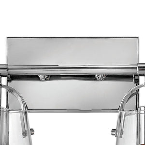 Asterism 14" Two Lights Small Vanity, Chrome / Clear Glass