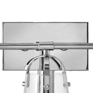 Asterism 23" Three Lights Medium Vanity, Chrome / Clear Glass