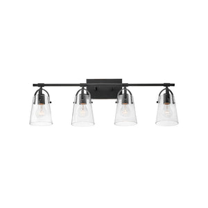 Asterism 32" Four Lights Large Vanity, Black