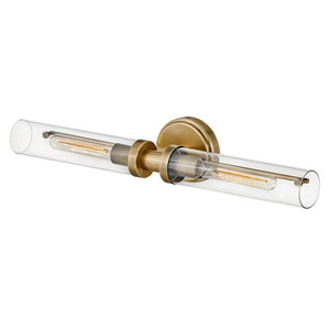 Halo 25" Two Lights Large Vanity, Heritage Brass