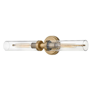 Halo 25" Two Lights Large Vanity, Heritage Brass