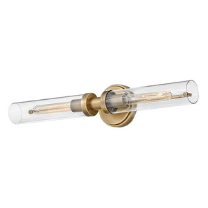 Halo 25" Two Lights Large Vanity, Heritage Brass