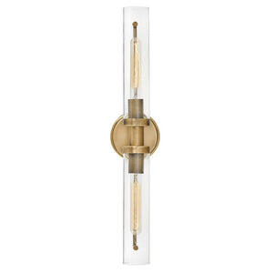 Halo 25" Two Lights Large Vanity, Heritage Brass