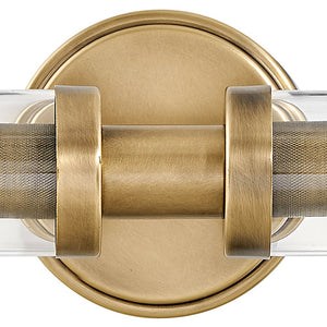 Halo 25" Two Lights Large Vanity, Heritage Brass